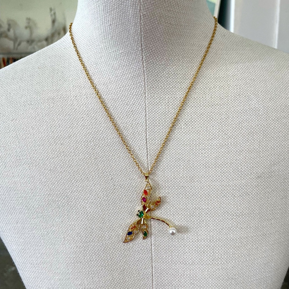 Habaha Paris Dragonfly Pendent Necklace